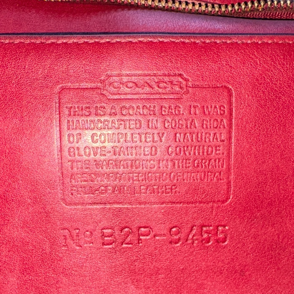 Coach 9455 red Leather purse vintage - Picture 5 of 13